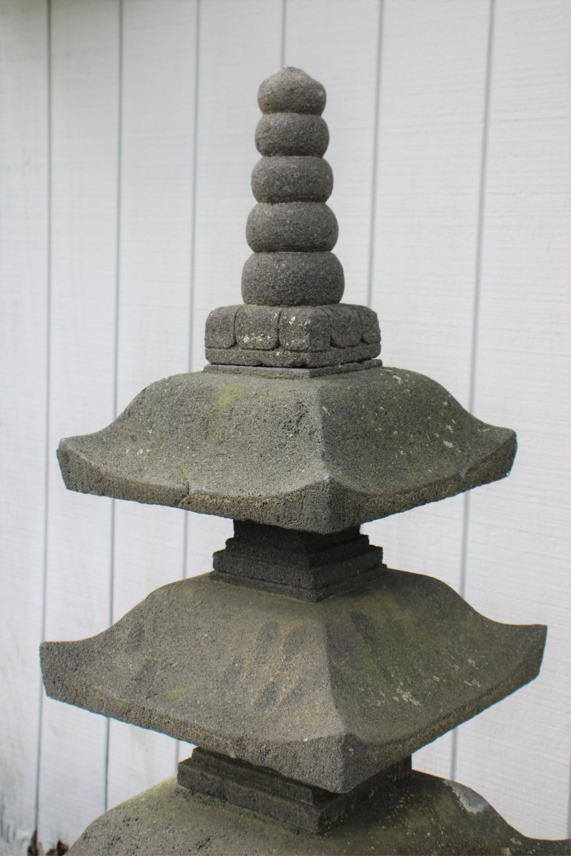 Chinese Style Cast Cement Pagoda
