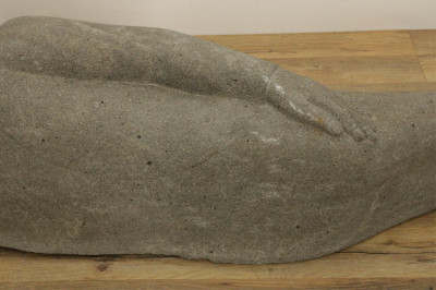 Chinese Style Cast Cement Recumbent Buddha