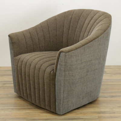 Image for Lot Contemporary Upholstered Swivel Armchair