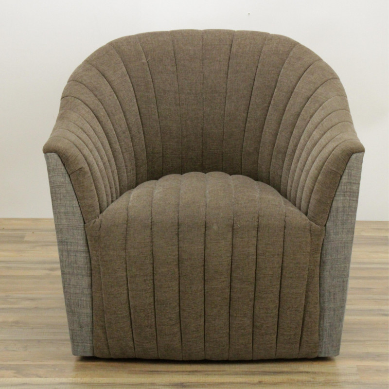 Contemporary Upholstered Swivel Armchair