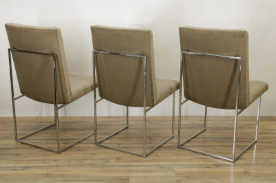 6 Milo Baughman Chrome Chairs, Thayer Coggin