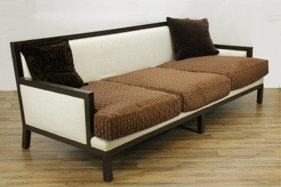 Manner of Tom Stringer Wood/Upholstered Sofa