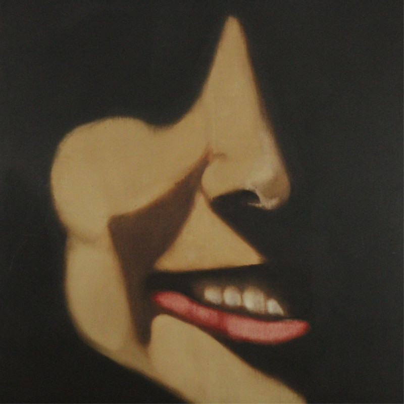 Female Face with Shadows, Acrylic, 1980