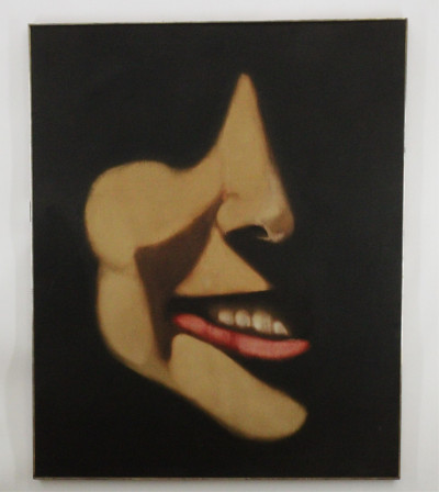 Female Face with Shadows, Acrylic, 1980