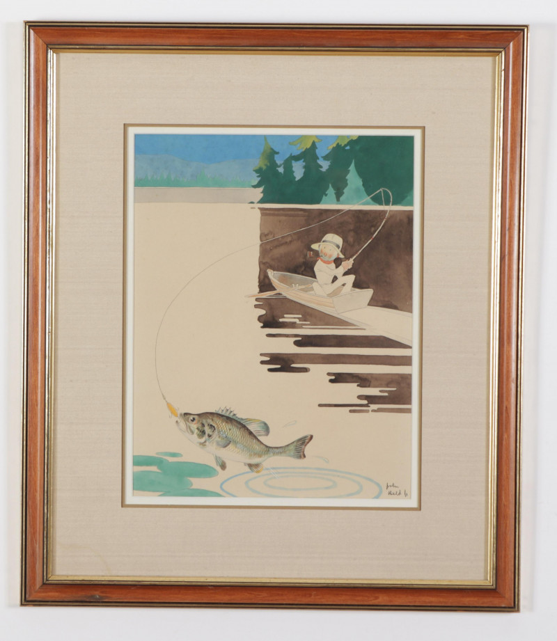 John Held Jr. - Fisherman, Watercolor