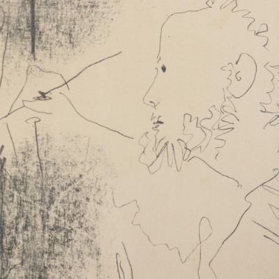 Pablo Picasso, Le Peintre et so Modele, litho
