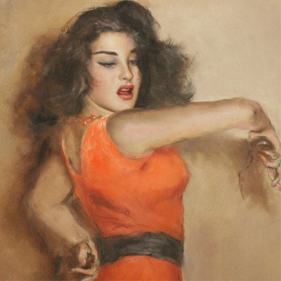 Pal Fried - Spanish Dancer in Red Dress