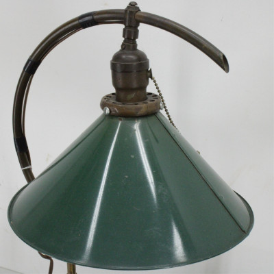 2 Industrial Tole Peinte Fixtures and a Lamp