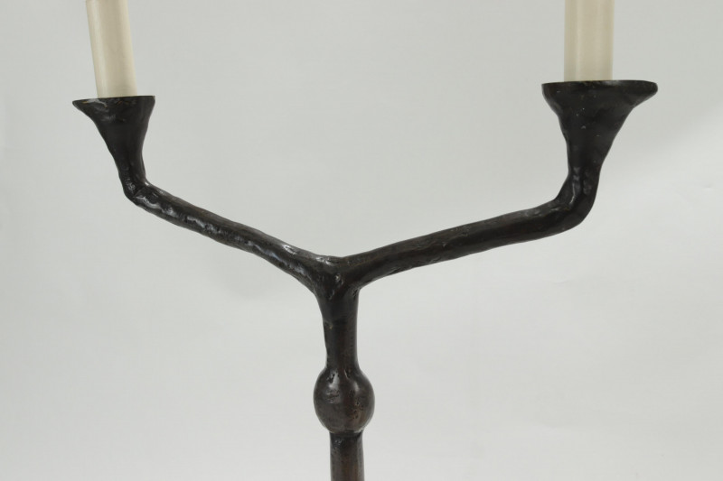 Giacometti Style Bronze Lamp by Vaughan