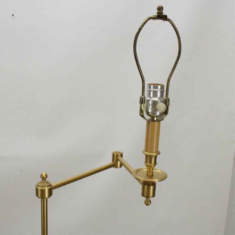 Pr. of Brass Swing Arm Floor Lamps, poss. Chapman