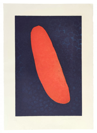 Image for Lot Tomie Ohtake - Red on Blue