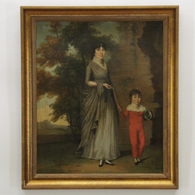 Lady and Child in Landscape O/C