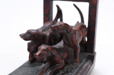 Marble Candle Holder and Fox Hunt Bookends
