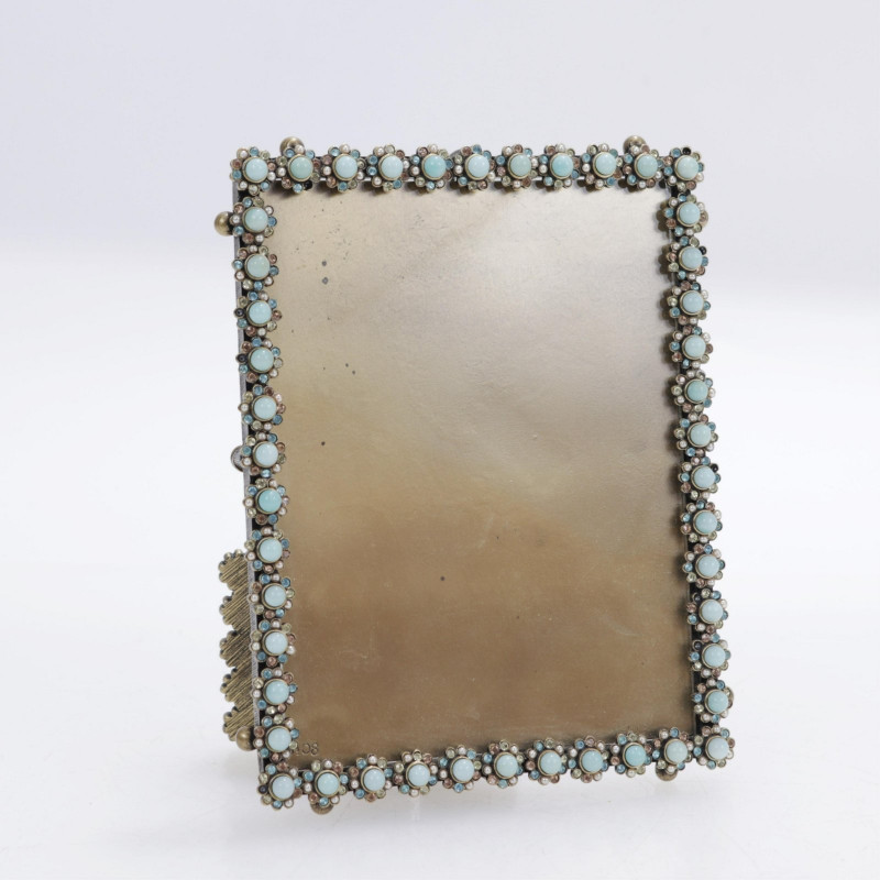 Jay Stongwater Jeweled Brass Picture Frame