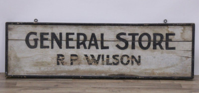 Image for Lot General Store Sign "RP WILSON"