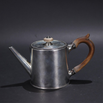 Image for Lot George III Silver Oval Teapot - Andrew Fogelberg