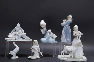 Image for Lot Lladro and Additions Porcelain Figurines