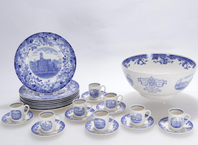 Image for Lot Wedgwood Harvard Partial Dinner Service