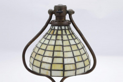 Leaded Slag Glass Boudoir Lamp, poss. Handel