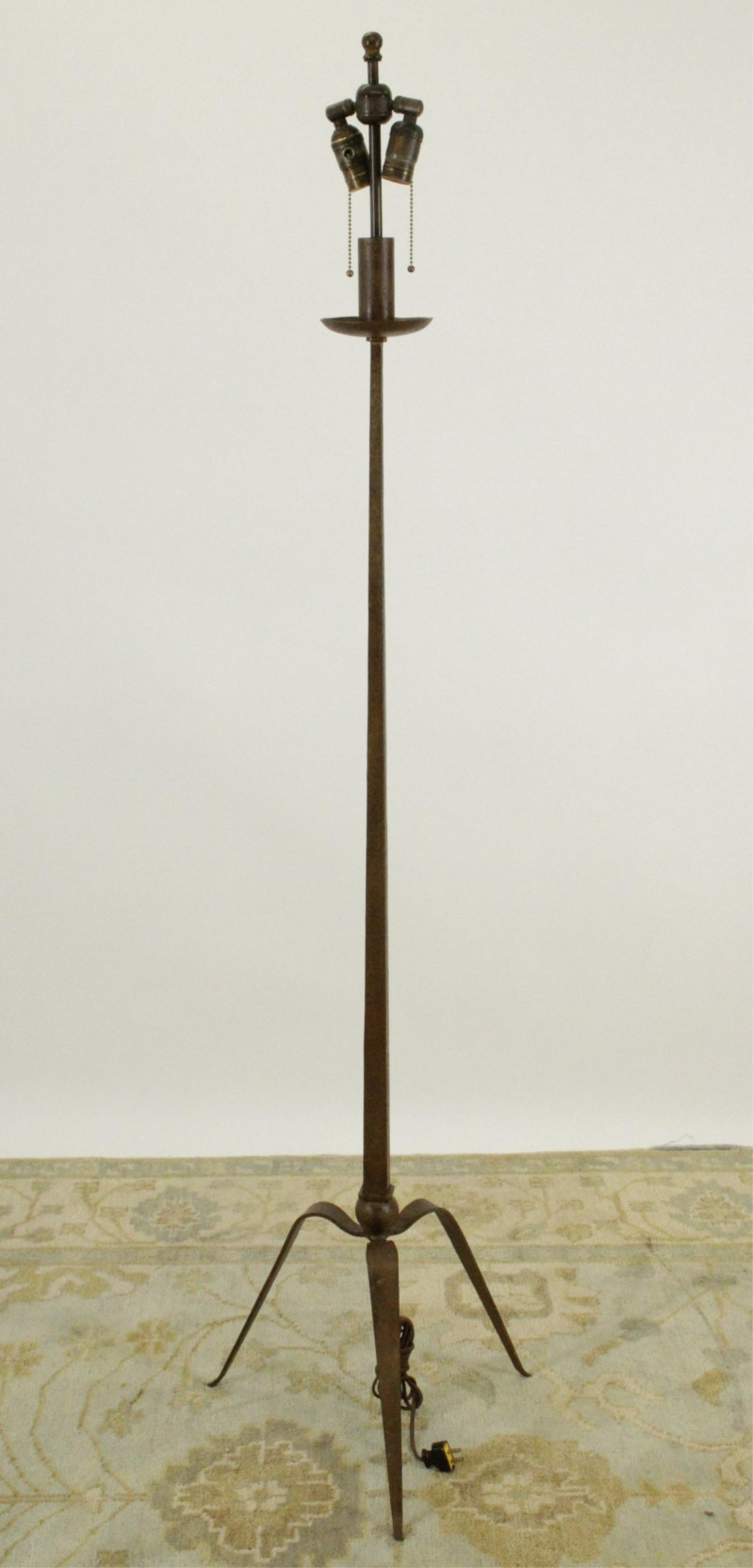 Gold Wash Iron & Fabric Floor Lamp, Jacques Grange