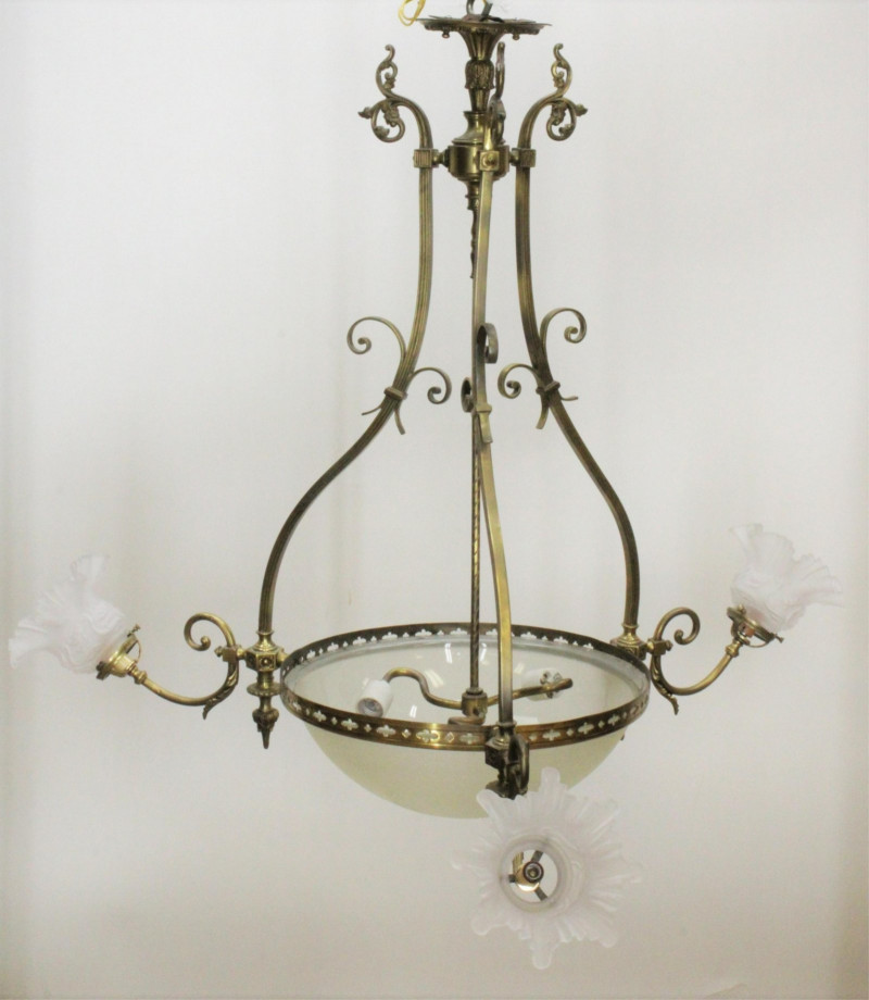 Six Light Victorian Gasolier Styled Chandelier