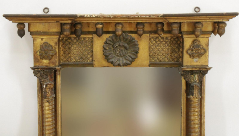19th C. Federal Carved Giltwood Mirror