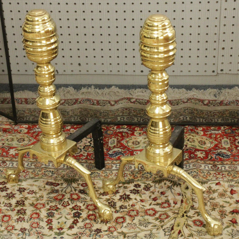 Matched Georgian style Brass Fire Tool Set
