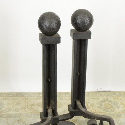 Hammered Iron Craftsman Andirons- Bing Crosby