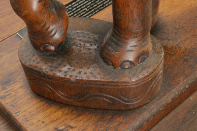 Carved Teak Wood Elephant on Table
