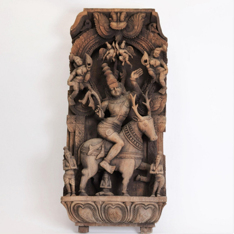 Indian Carved Teak Altar of Goddess Venu