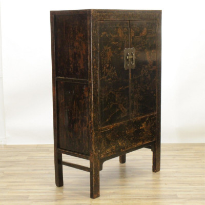 Chinese Lacquer Storage Cabinet