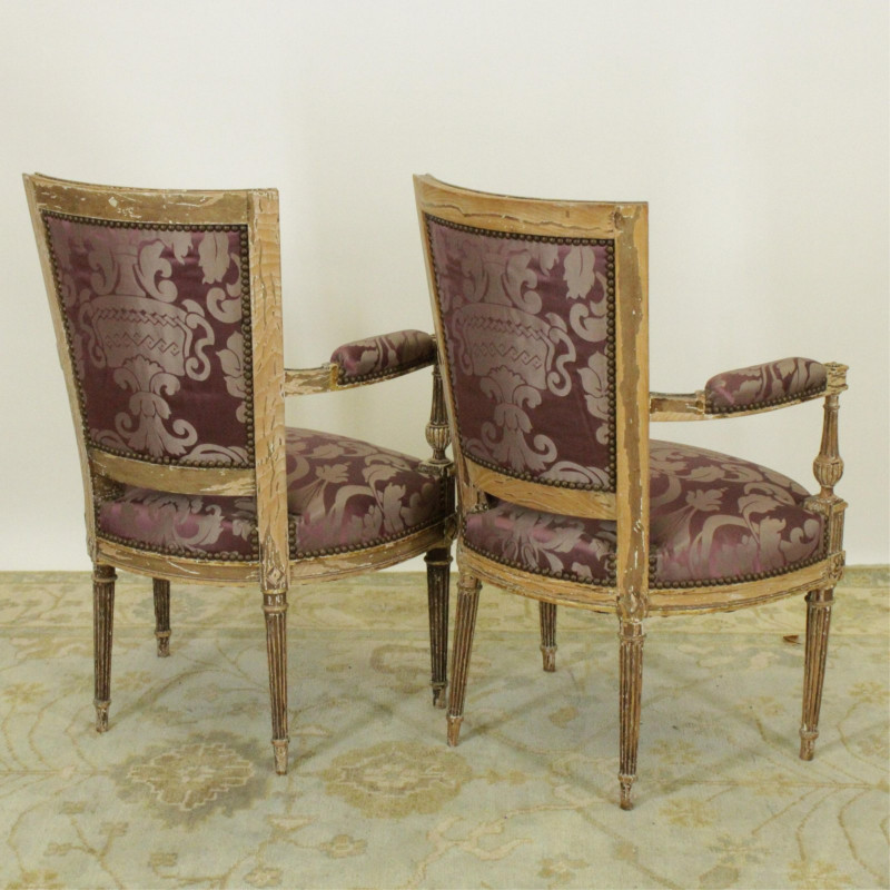 Pair of Directoire Style Fauteuil