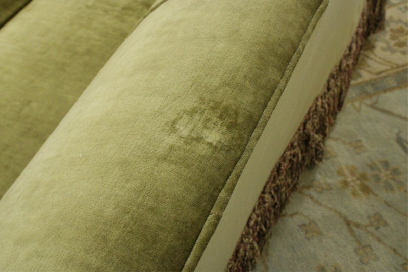 Neoclassical Style Flared Arm Velvet Sofa