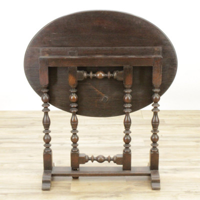 Baroque Style Oak Folding Table