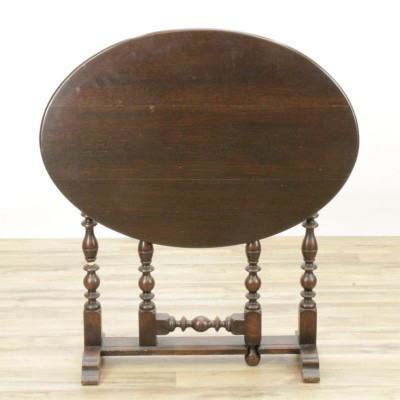 Image for Lot Baroque Style Oak Folding Table