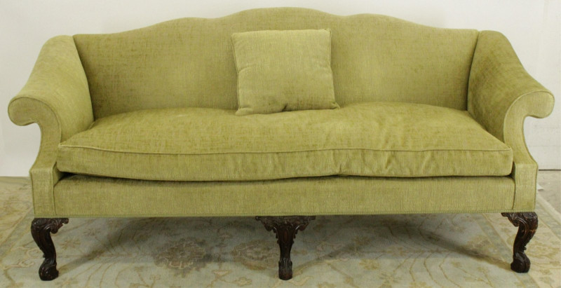 George II Style Wood Upholstered Sofa