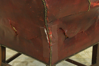 18th C. George III Mahogany Wing Chair