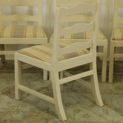 12 Georgian Style Cream Dining Chairs, poss Whitby