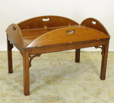 Image for Lot English Style Mahogany Butlers Tray Table