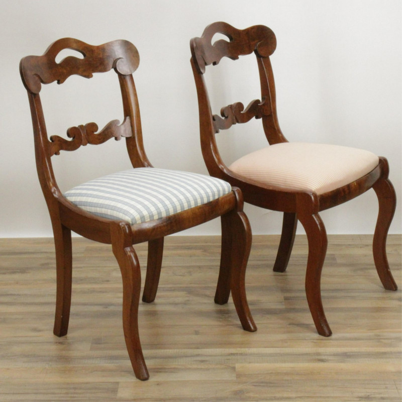 Pair Classical Mahogany Chairs & Child's Rocker