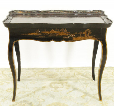 Rococo Style Chinoiserie & Lacquered Table