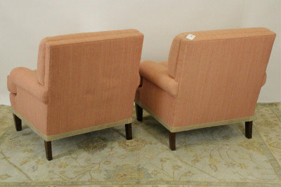 Pair of O'Henry Howe Ltd. Upholstered Armchairs