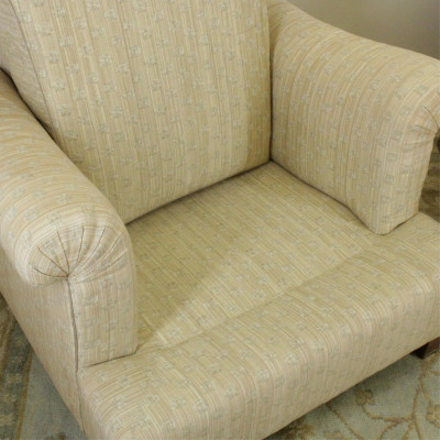 Pr Custom Club Chairs, Jed Johnson fabric