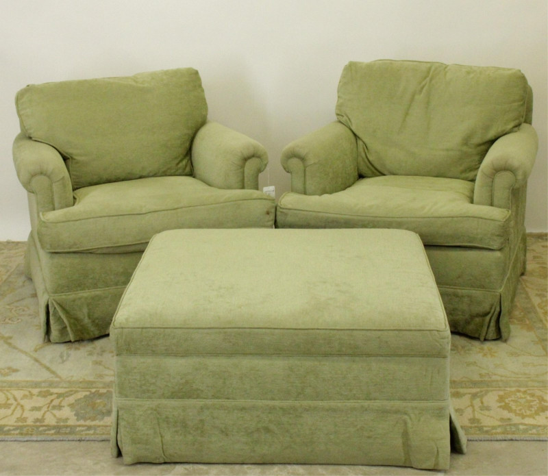Pair of Brunshwig and Fils Lounge Chairs