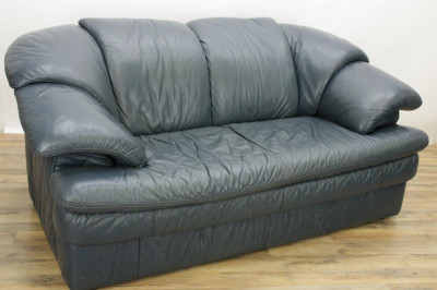 Maurice Villency Leather Club Chair & Sofa