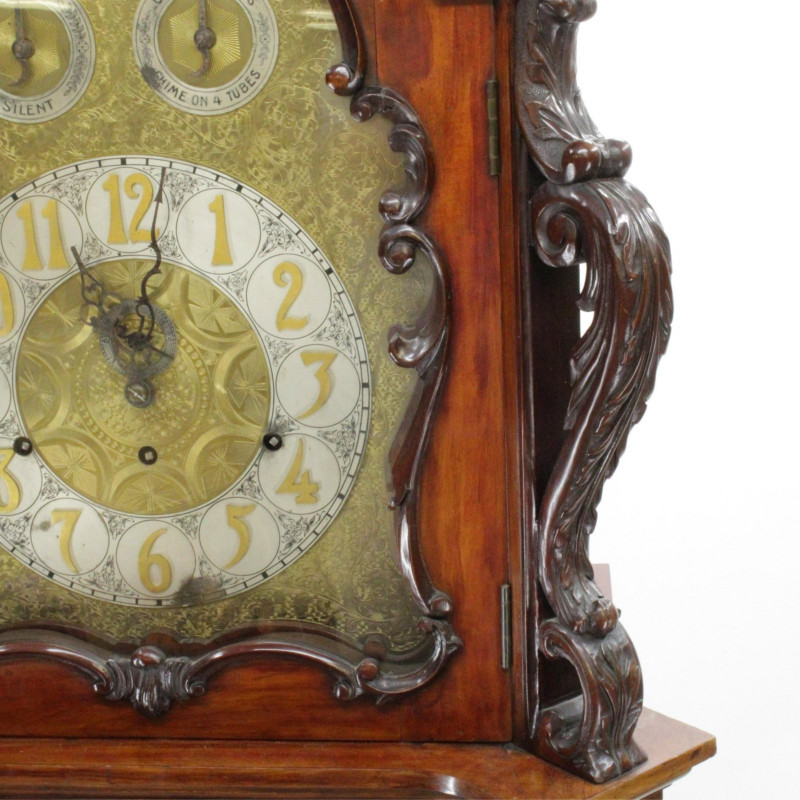 English Victorian Mahogany Tall Case Clock