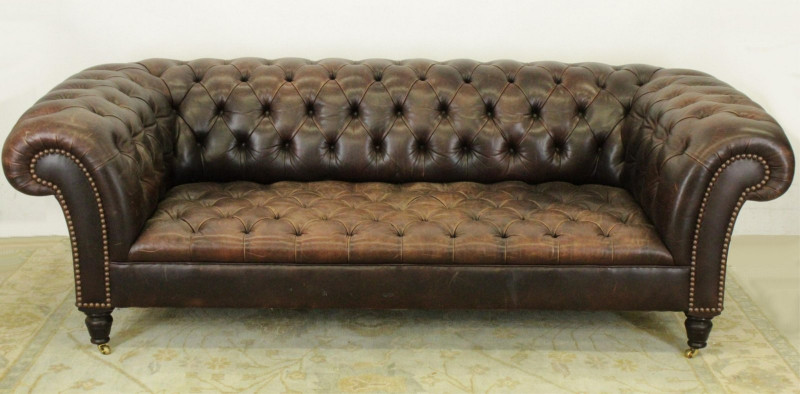 George Smith Leather Chesterfield Sofa