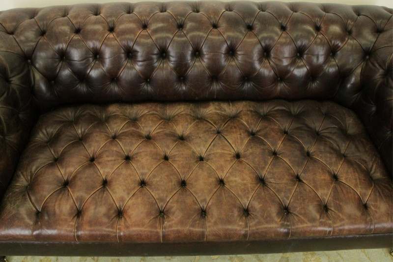 George Smith Leather Chesterfield Sofa
