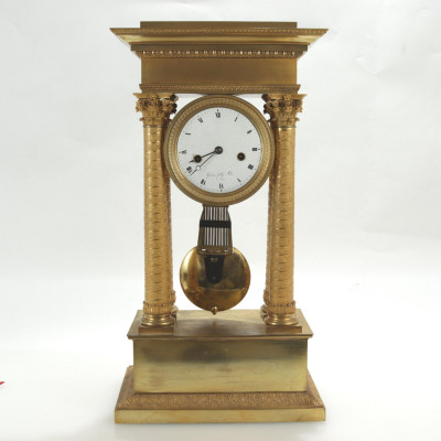 Image for Lot Empire Ormolu Portico Clock, Gaston Jolly/Thomire