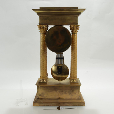 Empire Ormolu Portico Clock, Gaston Jolly/Thomire